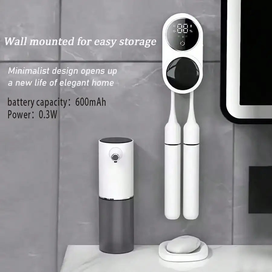Wall-mounted Toothbrush Holder Sterilizer Dryer Front View