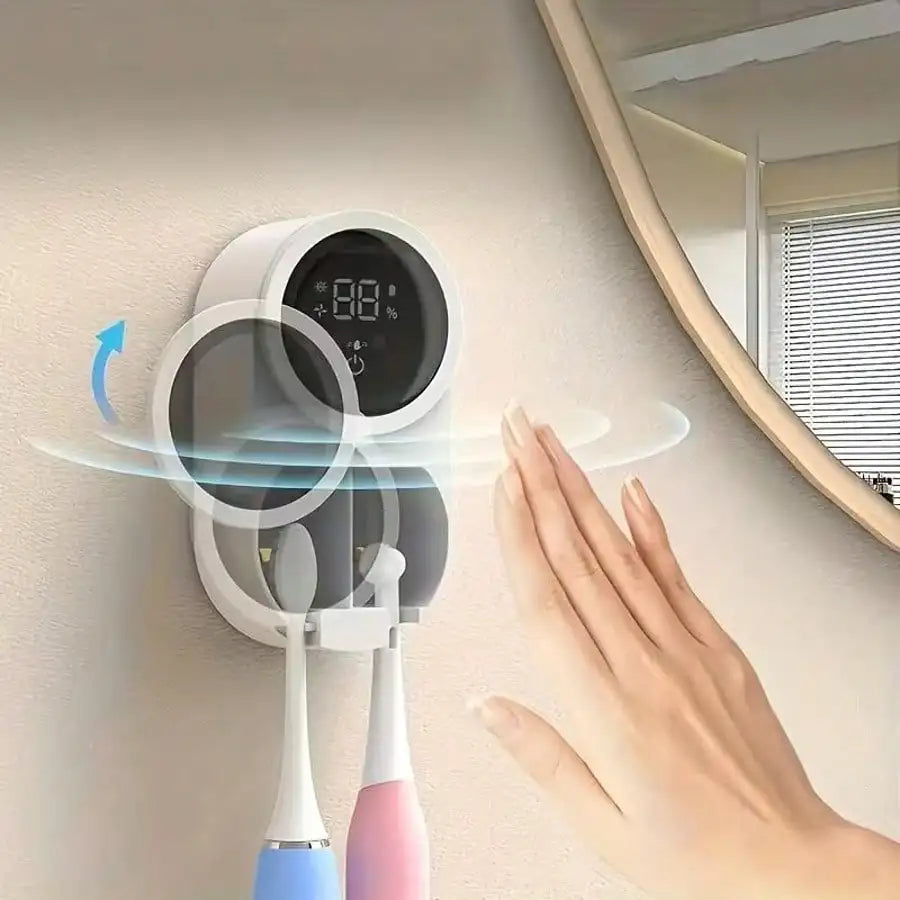 Wall-mounted Toothbrush Holder Sterilizer Dryer Detail View